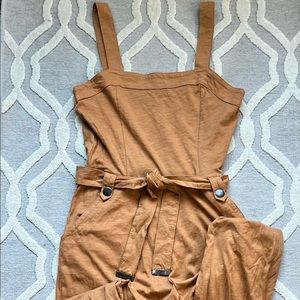 Derek Heart Tan Jumpsuit